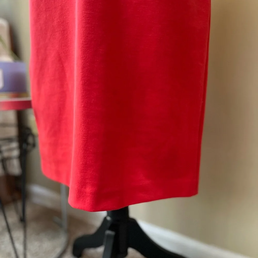 Banana Republic Red Sheath Dress with Dolman Cap Sleeves